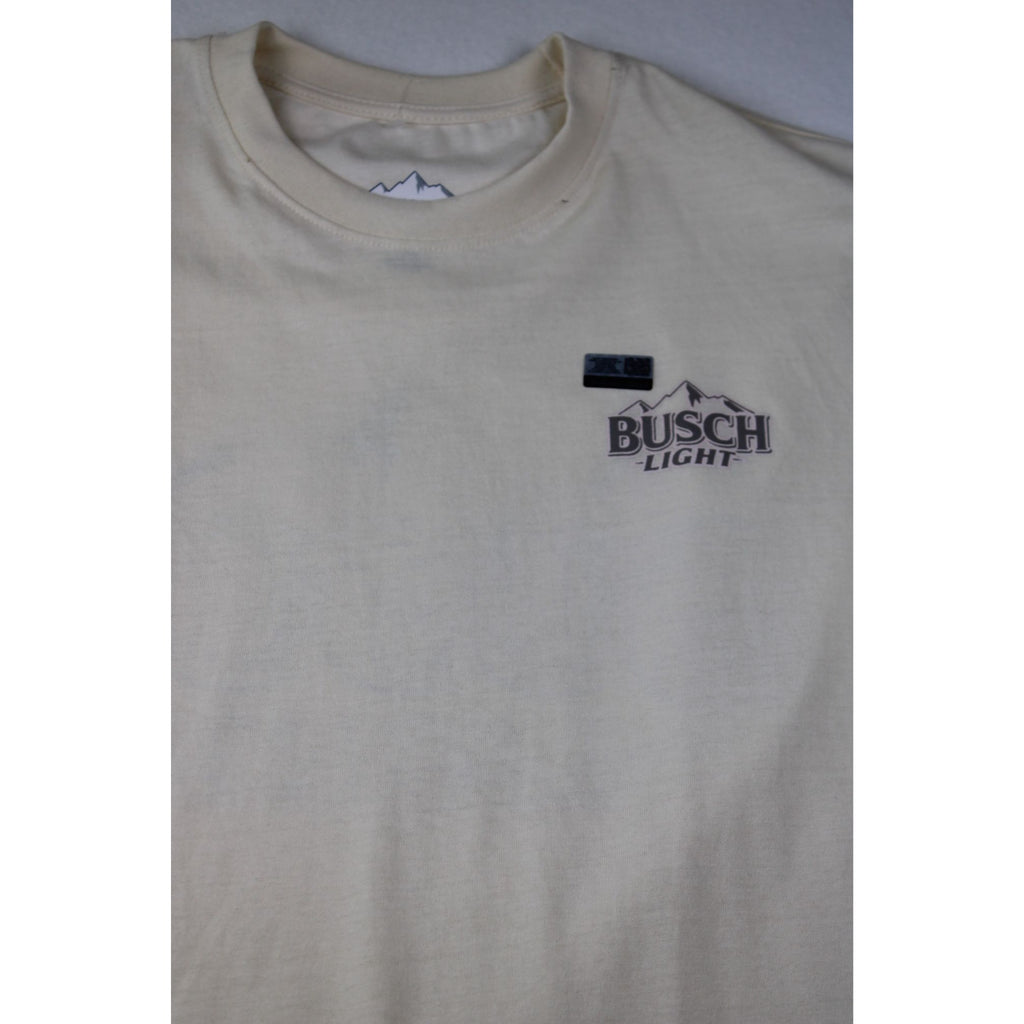 NWT Busch Light Ivory T-Shirt XXL Camo Sleeve Graphics