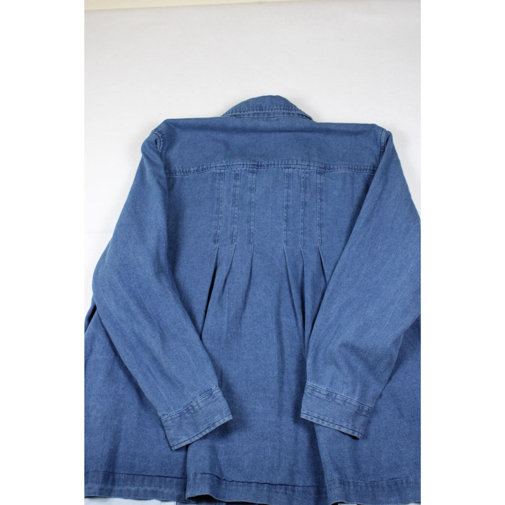 Woman Within Plus Size 26/28 Denim Button-Front Jacket