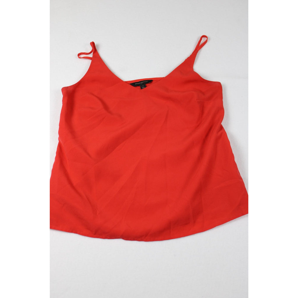 Banana Republic Red Petite XS Spaghetti Strap Tank Top