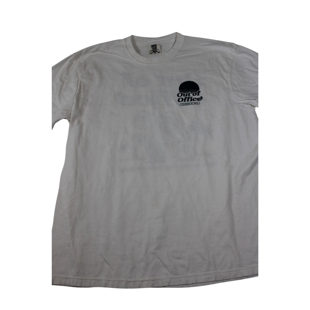Out Of Office Comfort Colors White Graphic T-Shirt XL