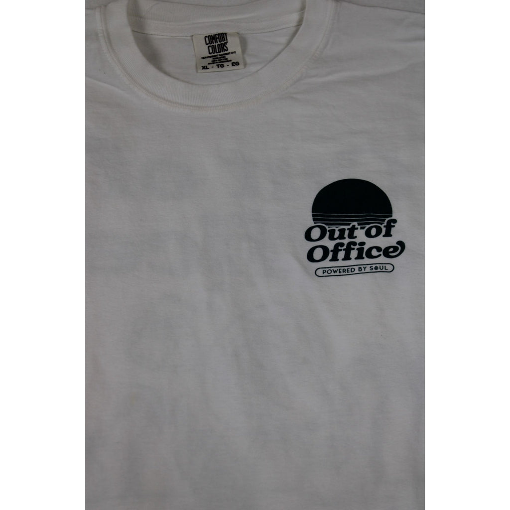 Out Of Office Comfort Colors White Graphic T-Shirt XL