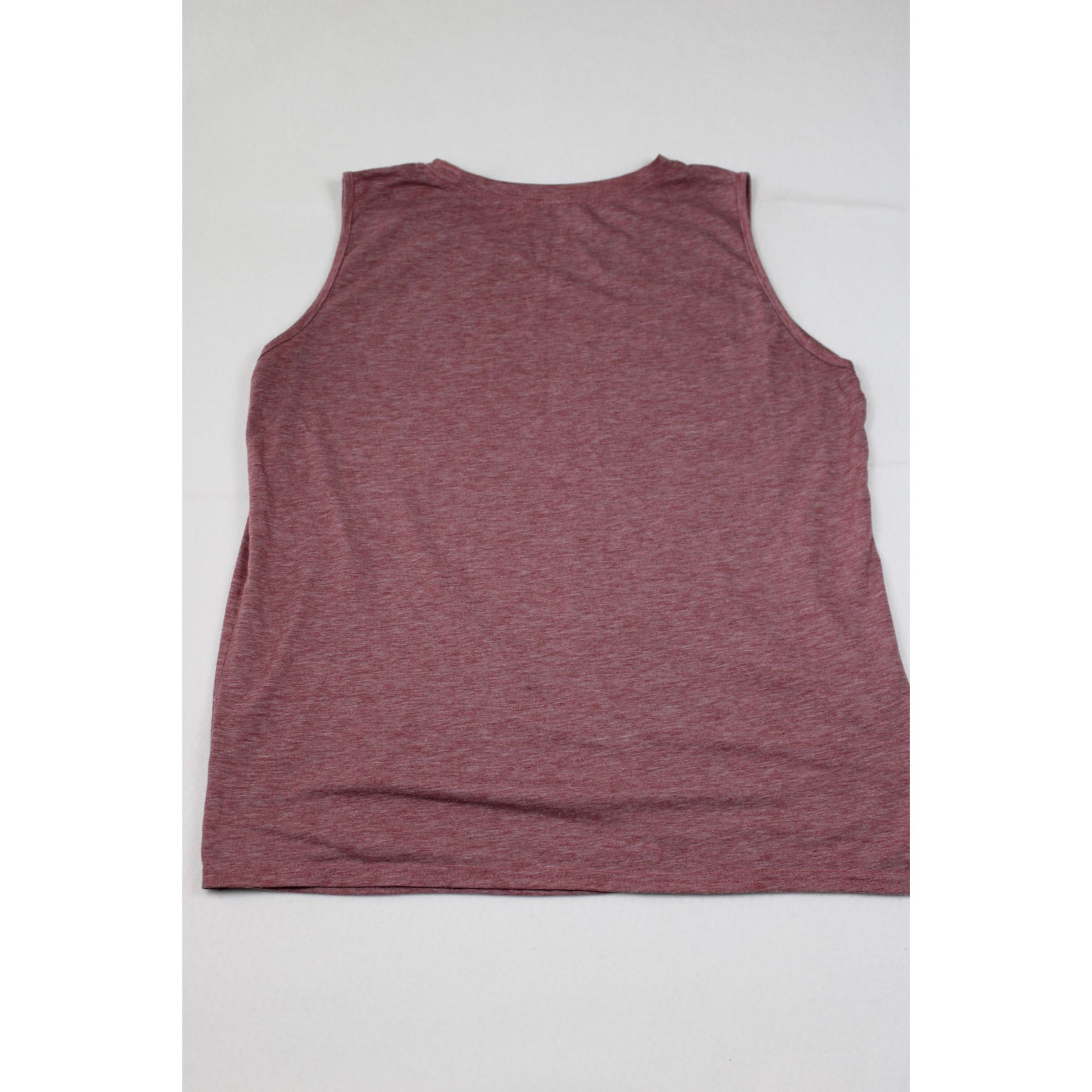 Namaste At The Beach Sleeveless Graphic Tank Top Maroon Heathered Womens XL