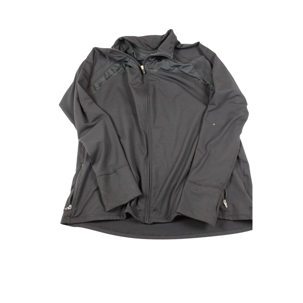 Gapfit XXL Black Full-Zip Jacket With Mesh Detail & Thumbholes