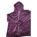 Jones New York Sport Womens Purple Velvet Full-Zip Hoodie