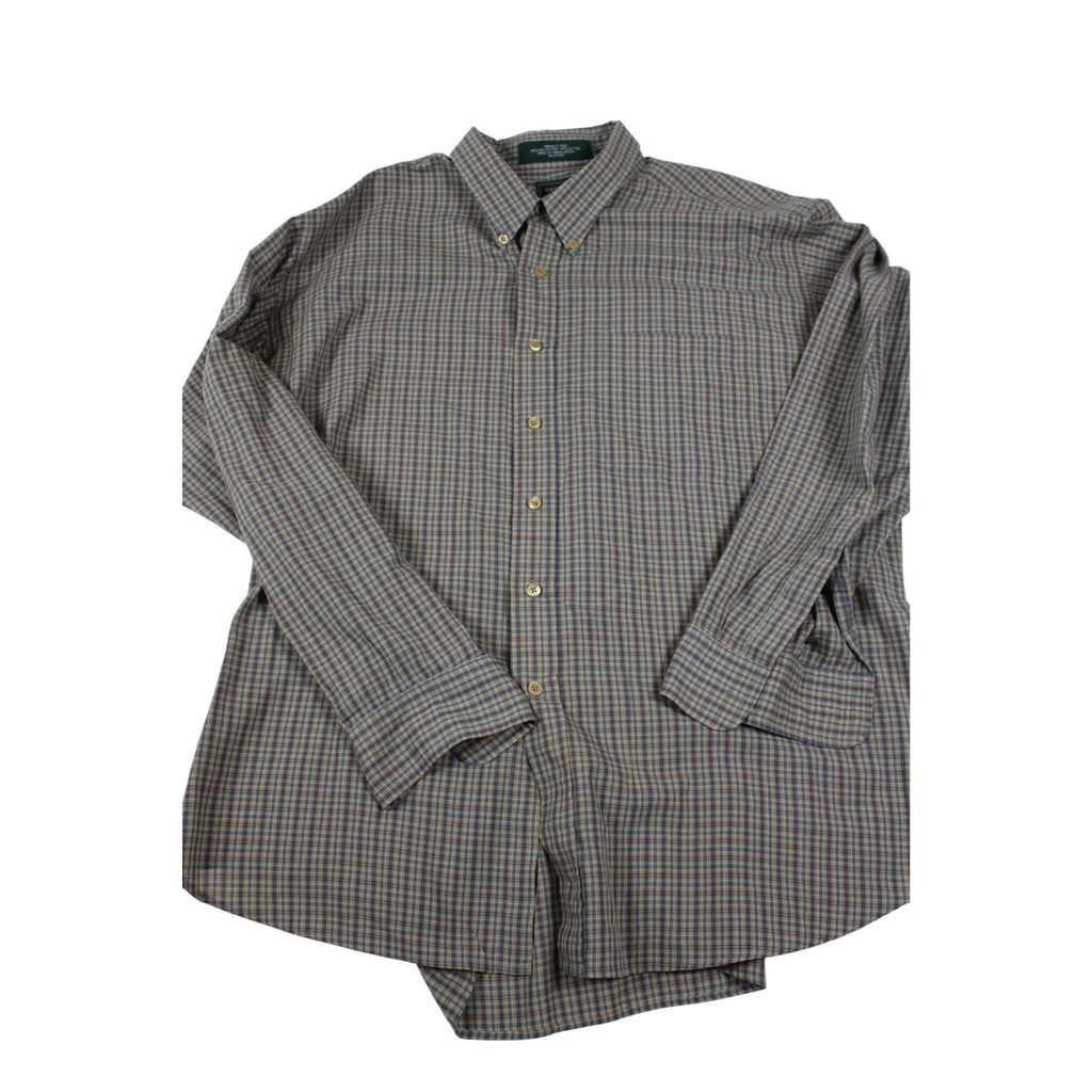 Carl Michaels XXL Wrinkle-Free Plaid Button-Up Shirt Mens Long Sleeve