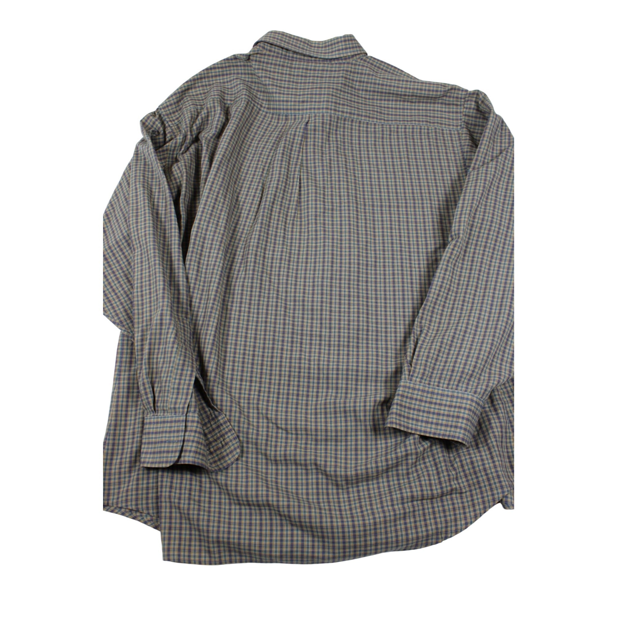 Carl Michaels XXL Wrinkle-Free Plaid Button-Up Shirt Mens Long Sleeve