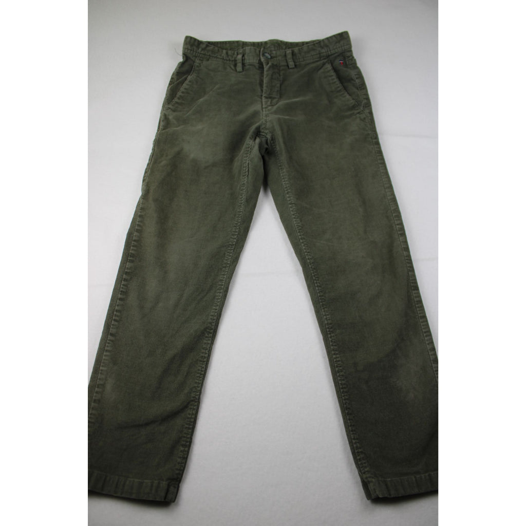 Louis Phillippe Olive Green Corduroy Pants
