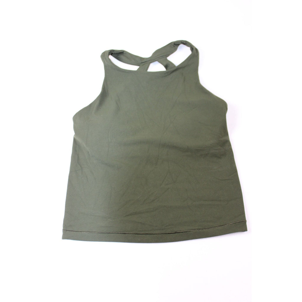 Athleta Womens Green Racerback Athletic Tank Top Size S