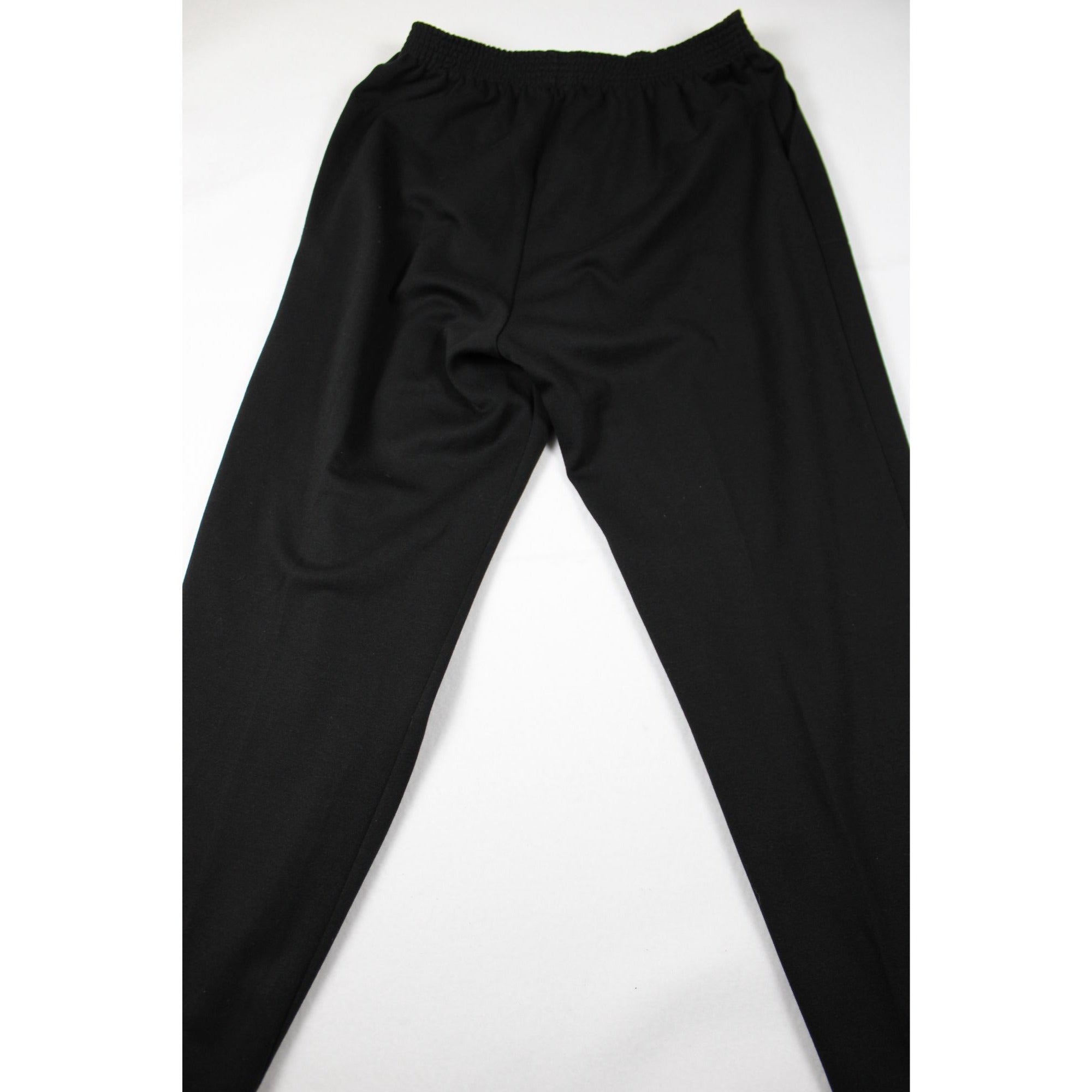 Orbit Sport Black Elastic Waist Vintage Pants Acrylic Blend Size 18