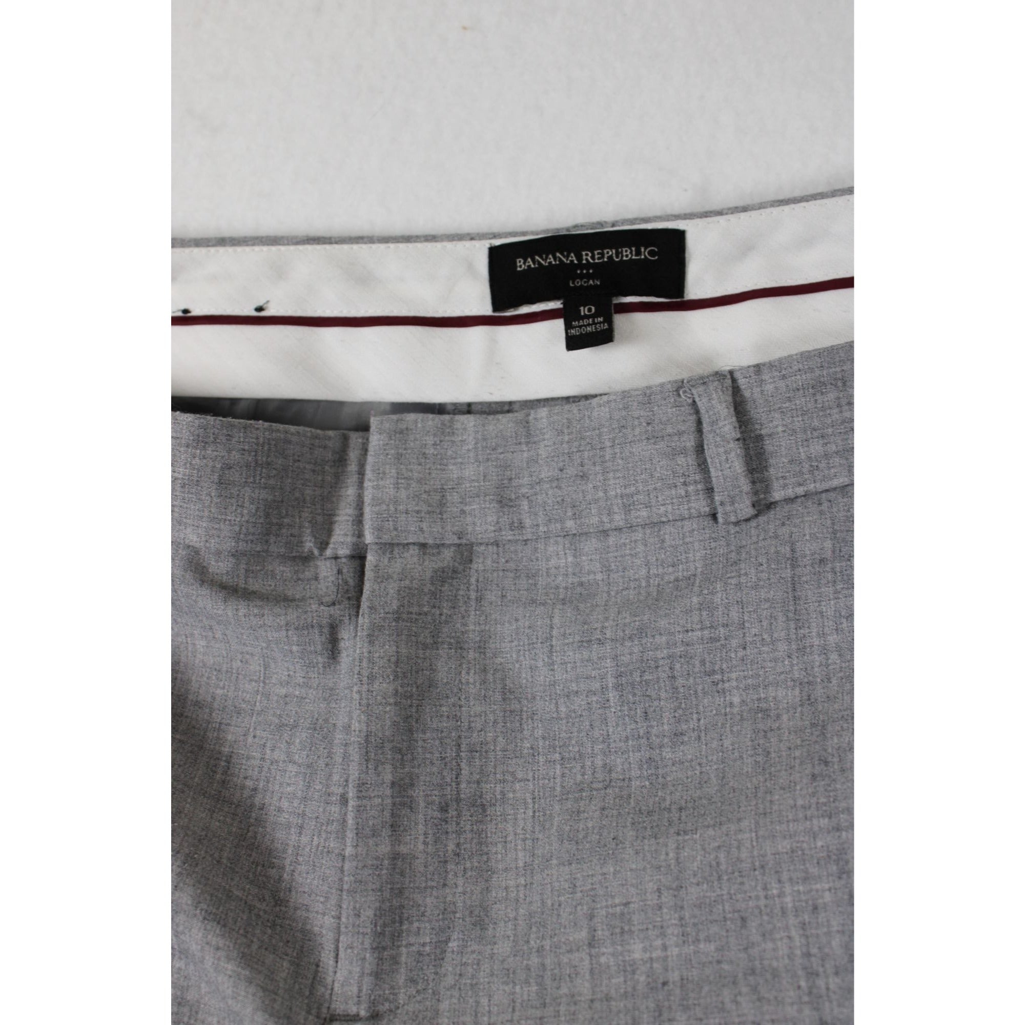 Banana Republic Logan Womens Grey Dress Pants Size 10