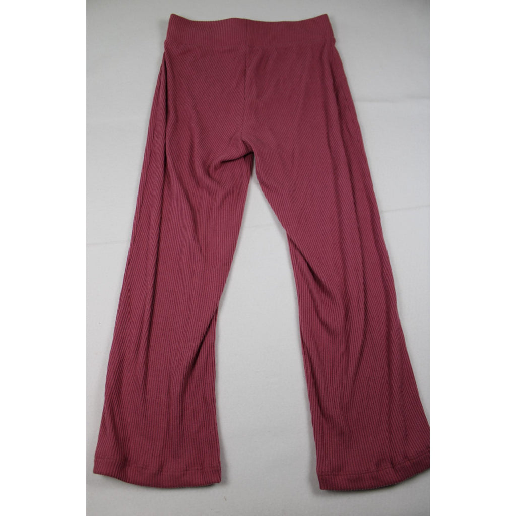 Honeydew Ribbed Knit Lounge Pants Medium Pink Drawstring Waist Relaxed Fit