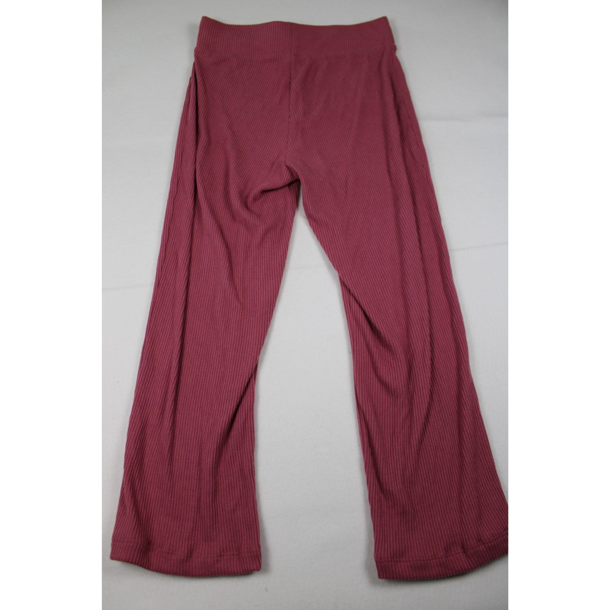 Honeydew Ribbed Knit Lounge Pants Medium Pink Drawstring Waist Relaxed Fit