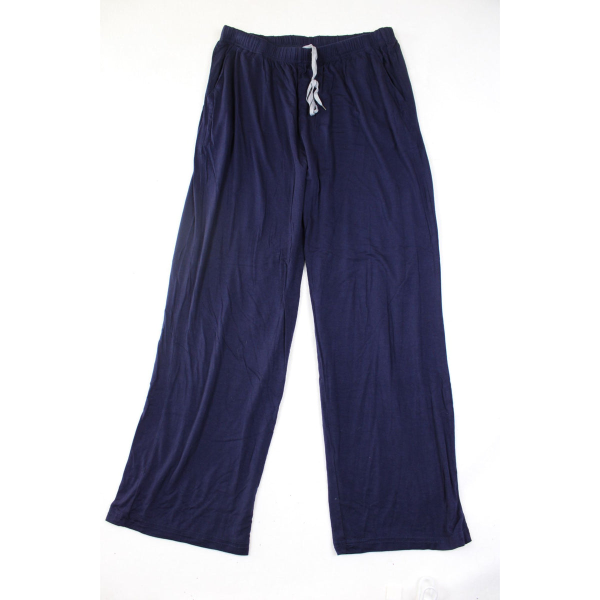 Loose-Fit Navy Blue Lounge Pants With Drawstring Waist