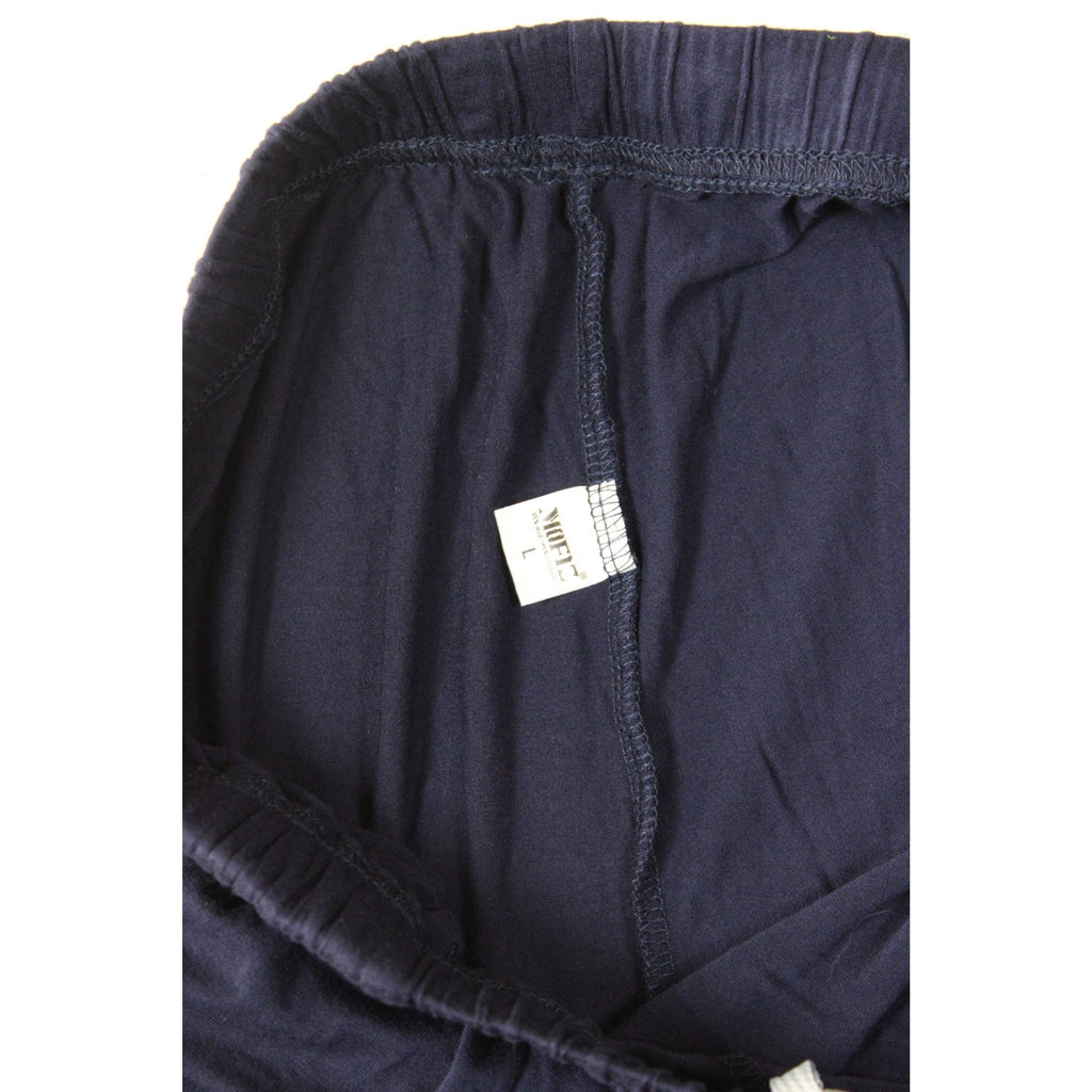 Loose-Fit Navy Blue Lounge Pants With Drawstring Waist