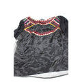 Eloquii Studio Black Top With Embroidered Geometric Design 16