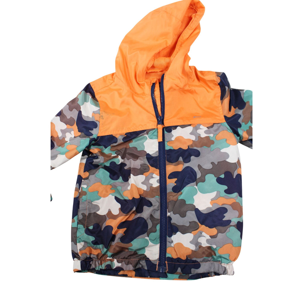 Eddie Bauer Kids Camo Windbreaker Jacket With Hood Orange Size 5
