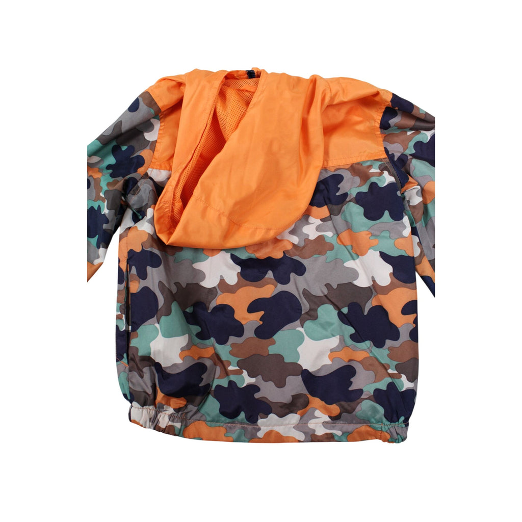 Eddie Bauer Kids Camo Windbreaker Jacket With Hood Orange Size 5