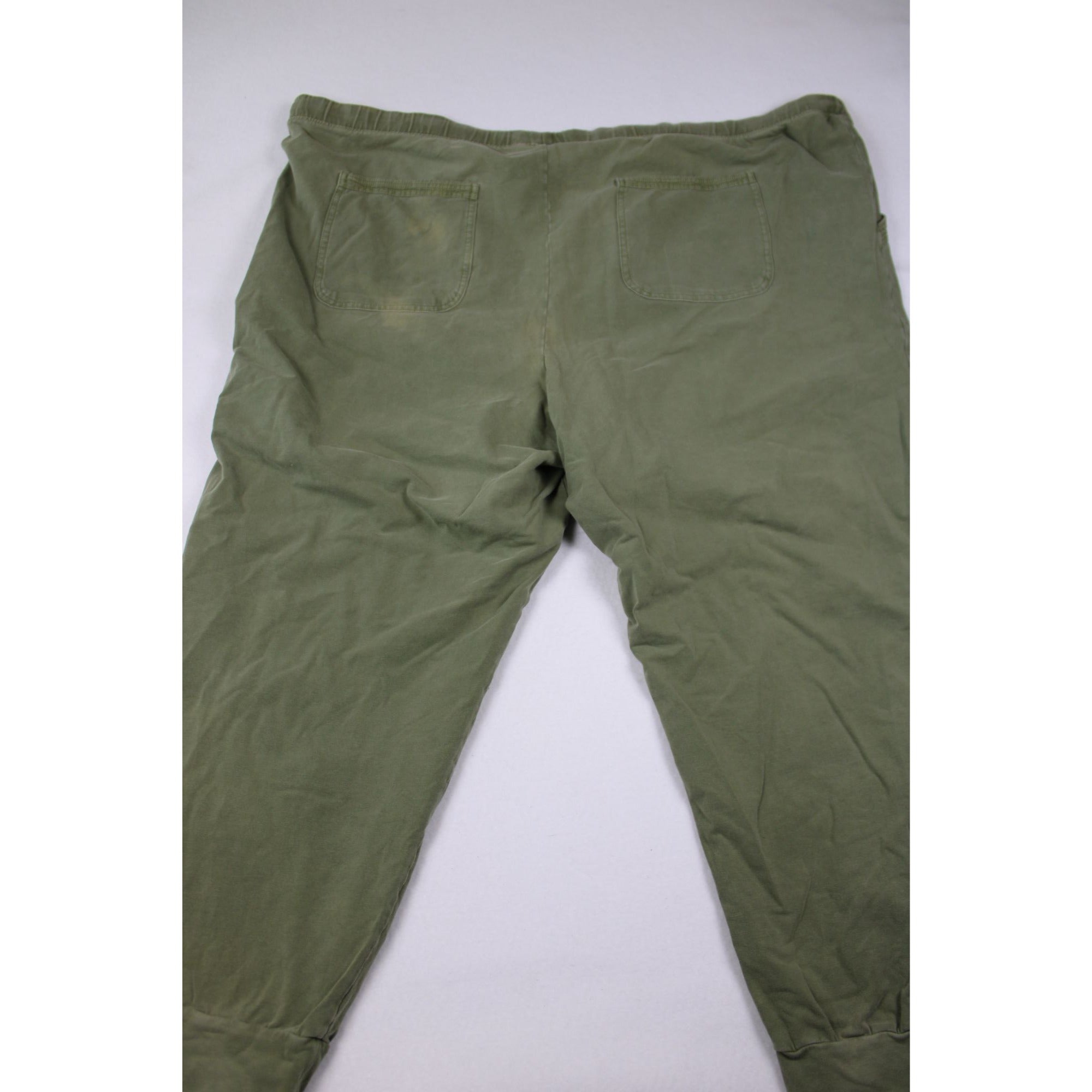 Terra & Sky Womens Olive Green Drawstring Jogger Pants 3X (24W-26W) Elastic Waist Relaxed Fit
