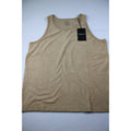 Kenneth Cole Mens Terry Cloth Tank Top XL Beige Sleeveless Diamond Pattern New With Tags